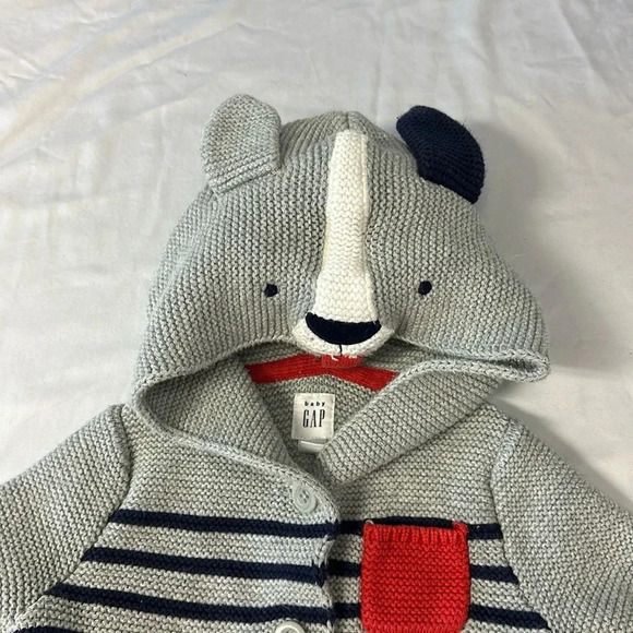 GAP - knit puppy sweater. 6-12 months - Picture 3 of 5